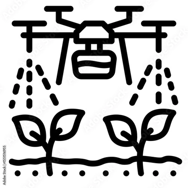 Obraz Drone Irrigation Icon