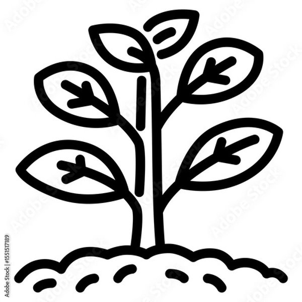 Obraz Sprouting Leaf Icon