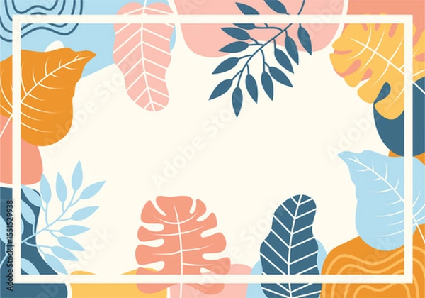 Fototapeta Floral Background Flat Illustration Vector