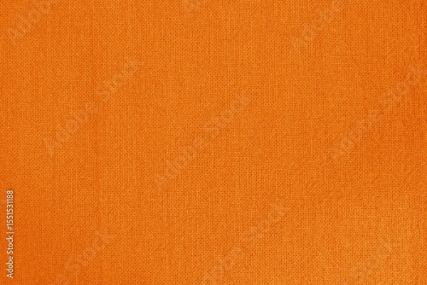 Fototapeta Orange fabric cloth texture for background, natural textile pattern.