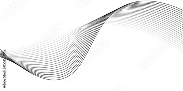 Obraz Abstract blue wave vector banner template