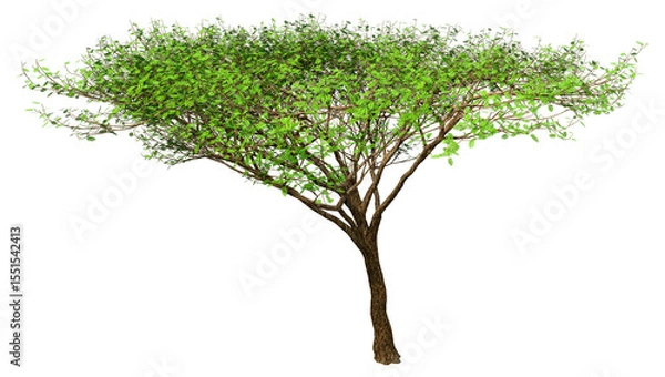 Fototapeta 3D Rendering Acacia Tree on White