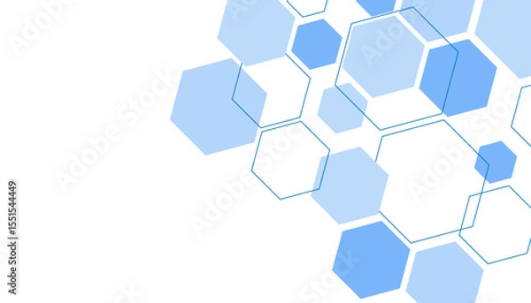 Obraz Abstract blue hexagon shape for frame illustration design
