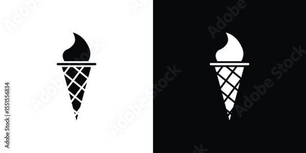 Fototapeta Ice cream icon. Design for website and mobile apps.