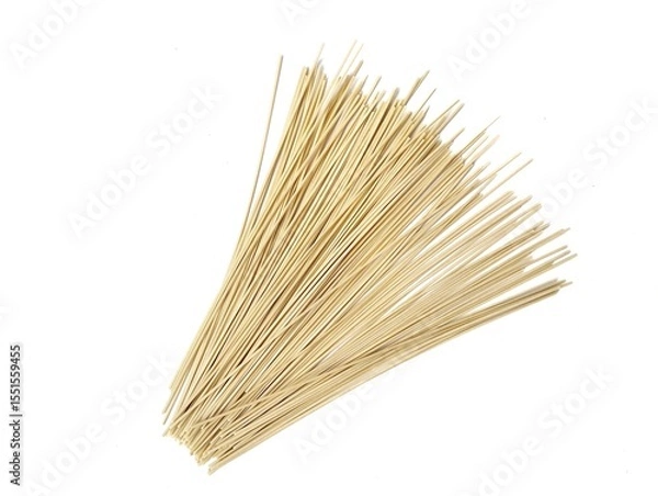 Fototapeta Dry spaghetti instant noodle isolated on white background 