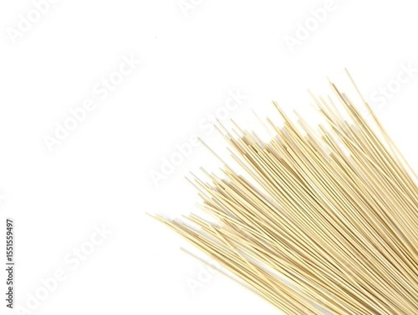 Fototapeta Dry spaghetti instant noodle isolated on white background 