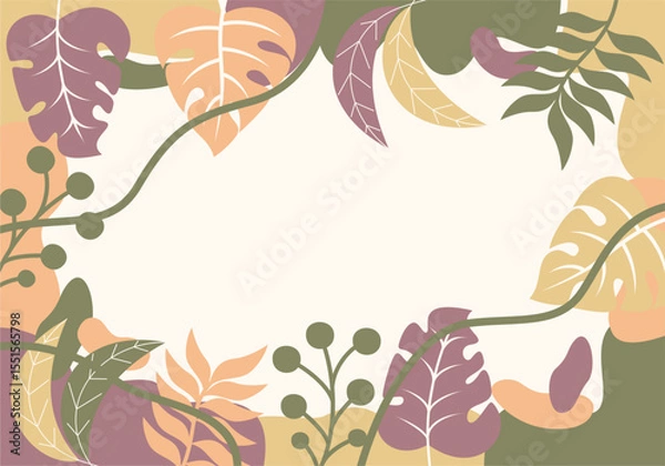 Fototapeta Stock Vector Purple Flower Background Flat Design