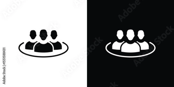 Fototapeta Users icon vector, Symbol, logo illustrations