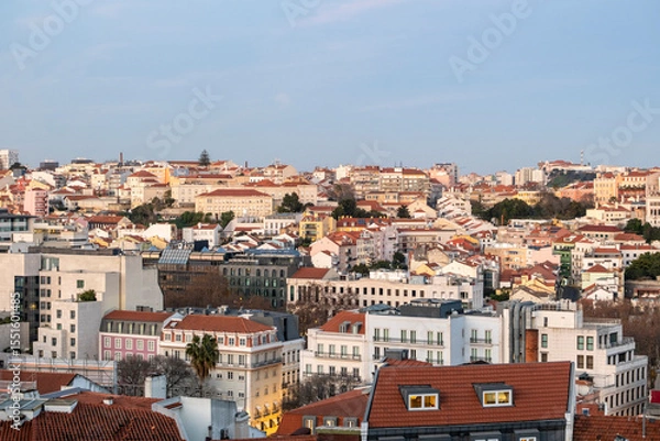 Obraz Beautiful Lisbon Rooftop and sky Views