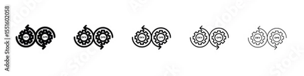 Fototapeta Dev ops icon vector, Symbol, logo illustrations