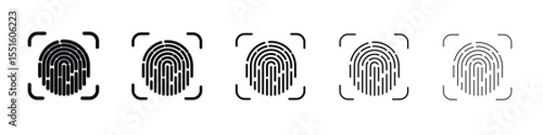Fototapeta Fingerprint icon vector, Symbol, logo illustrations