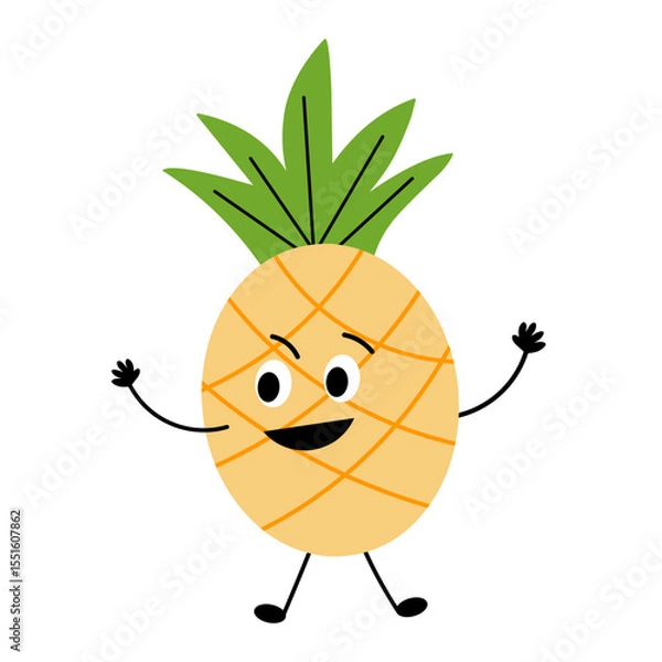 Obraz vector illustration pineapple character