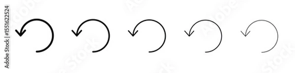 Fototapeta Reset icon vector, Symbol, logo illustrations