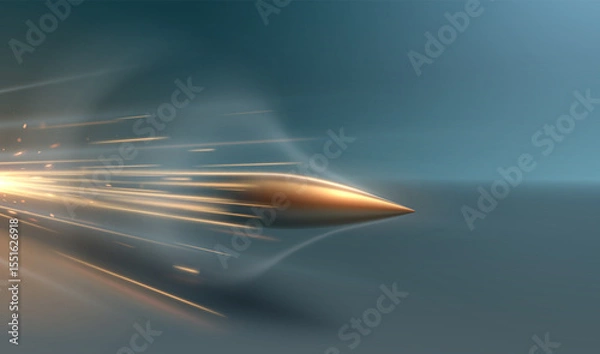 Fototapeta Bullet motion effect with sparks
