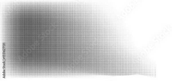 Fototapeta Halftone dotted abstract background. Grain gradient texture background with dots. Noise Stipple pointillism pattern. Sand, grain, grunge stipple effect. Abstract texture, engraved overlay. Vector