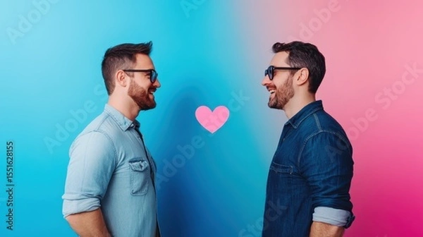 Fototapeta Two Marketers Analyzing AB Testing for Social Media Ads Strategy