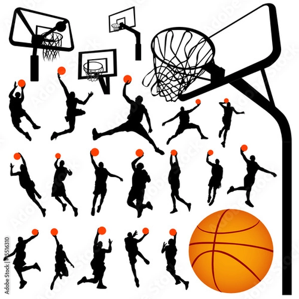 Obraz koszykówka i tablica wektor 2