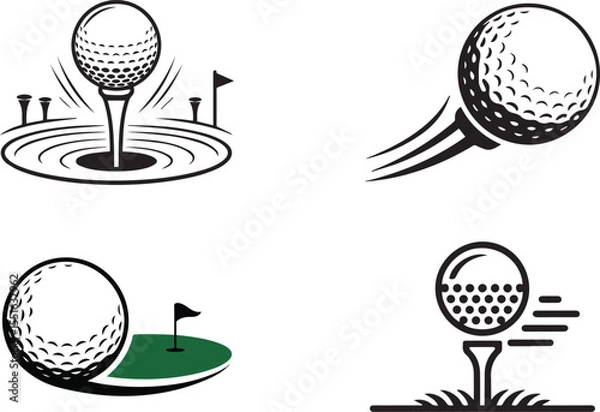Obraz set of golf  ball icons