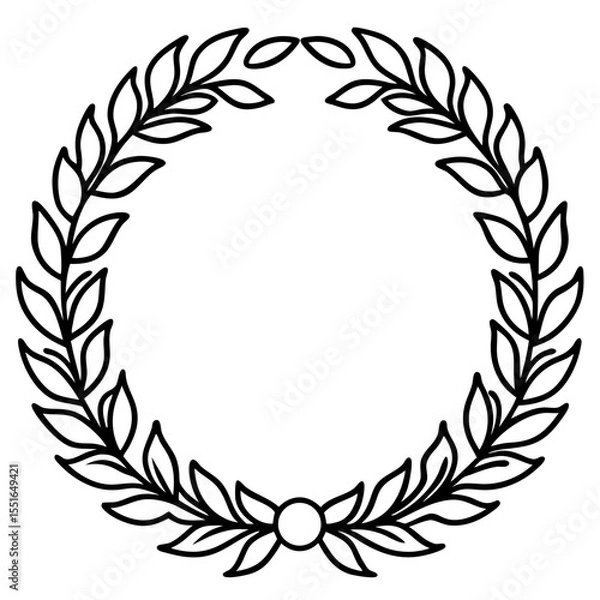 Fototapeta Elegant Wreath Outline Vector