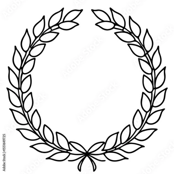 Fototapeta Elegant Wreath Outline Vector