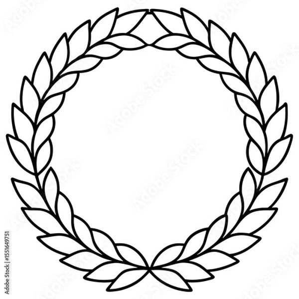 Fototapeta Elegant Wreath Outline Vector