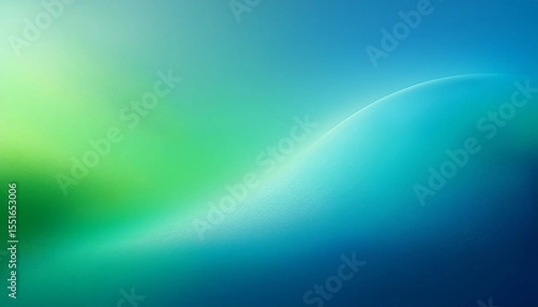 Fototapeta abstract gradient with smooth transitions between vibrant cyan and green hues blending softly in a fluid blurred composition calm motion and ethereality background