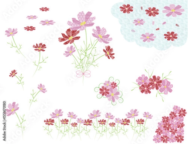 Obraz コスモス　イラスト