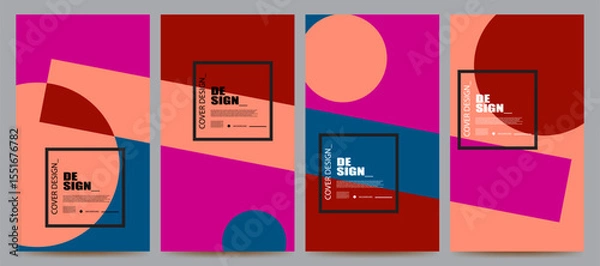Obraz abstract poster set template design