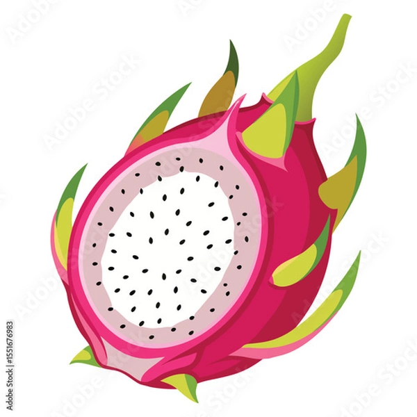 Obraz Dragon fruit half with seeds