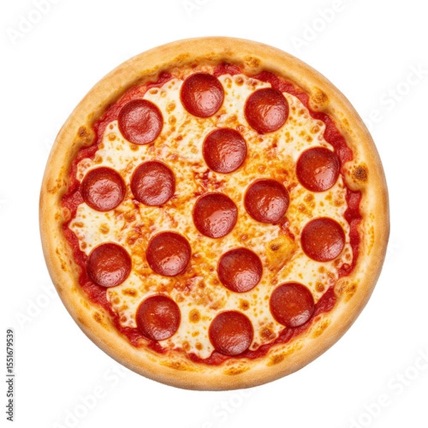 Fototapeta pizza isolated on PNG background.