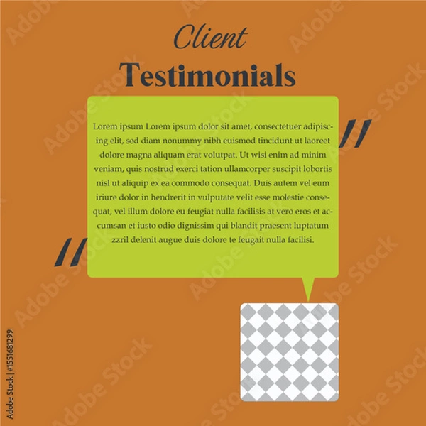 Obraz Dynamic Speech Bubble Client Testimonial Template
