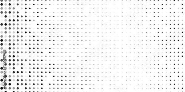 Fototapeta Abstract grunge dotted halftone gradient texture. Vanishing polka dot simple abstract design illustration
