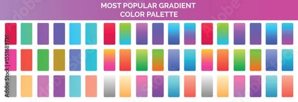 Obraz vibrant gradient colour palette