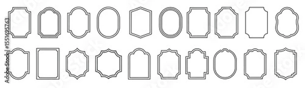 Fototapeta collection various decorative frames borders