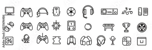 Fototapeta  collection video games including one that has number