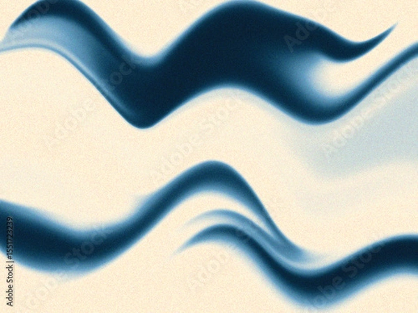 Fototapeta Abstract Blue Wave Design Serene Swirling Motion Background Texture for Digital Art and Print