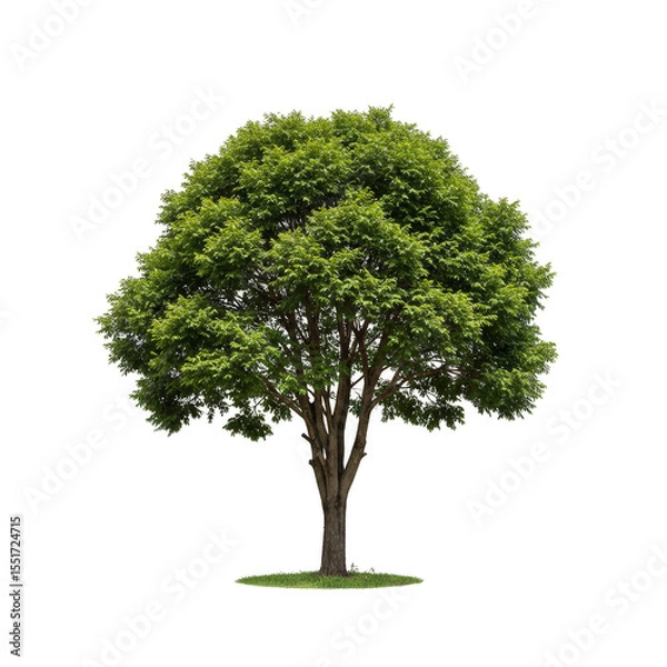 Obraz Illustration of Isolated Green Tree Lush Foliage Transparent Background