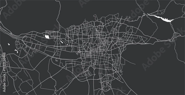 Obraz Layered editable vector illustration outline of Tehran,Iran.