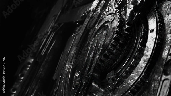 Fototapeta Close-up intricate gears