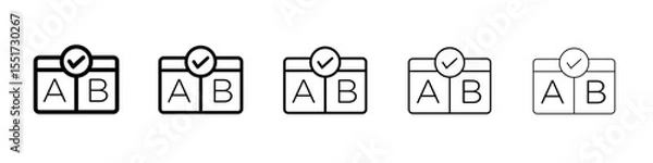 Obraz A B test icon simple illustration logo art