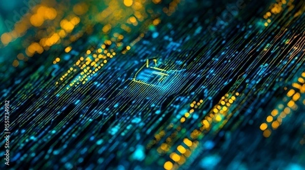 Fototapeta Abstract Circuit Board: Digital Technology and Innovation