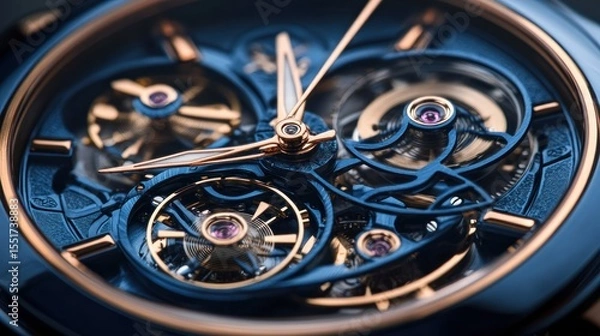 Fototapeta Close-up of intricate watch mechanism (1)