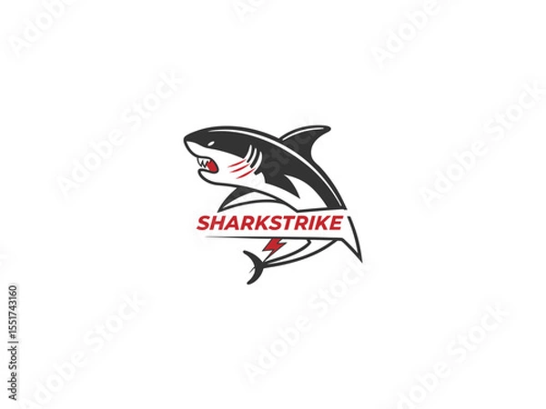 Fototapeta Shark logo ceative design