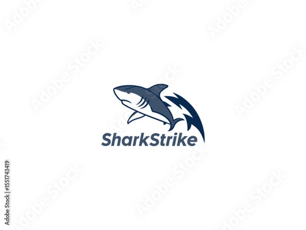 Fototapeta Shark logo ceative design