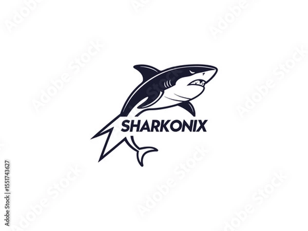 Fototapeta Shark logo ceative design