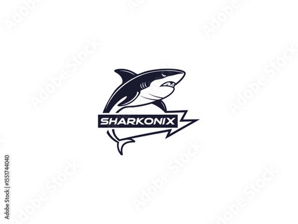 Fototapeta Shark logo ceative design