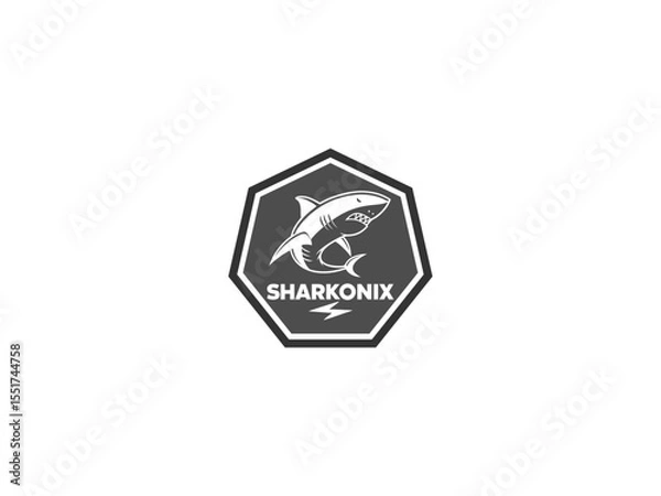 Fototapeta Shark logo ceative design