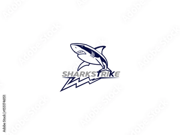 Fototapeta Shark logo ceative design