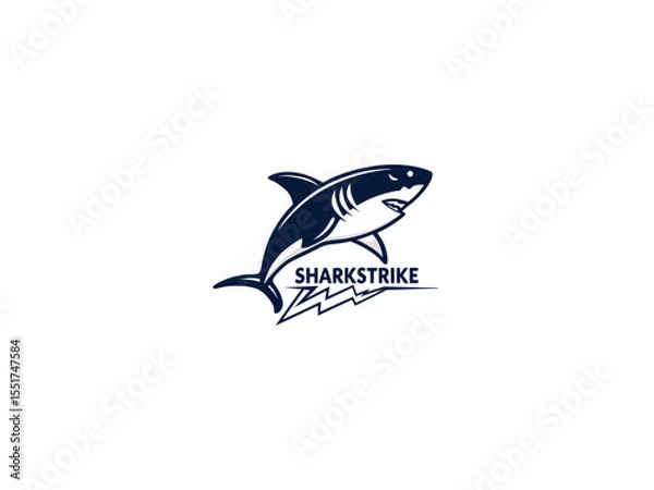 Fototapeta Shark logo ceative design
