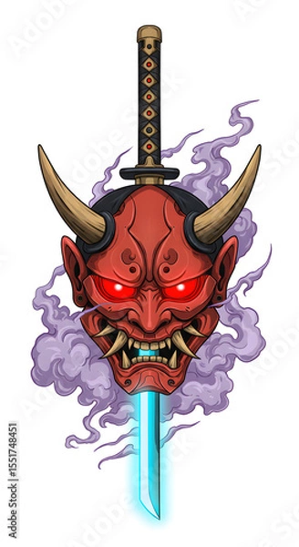 Obraz red devil skull